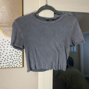 Forever 21 ribbed cropped t shirt
